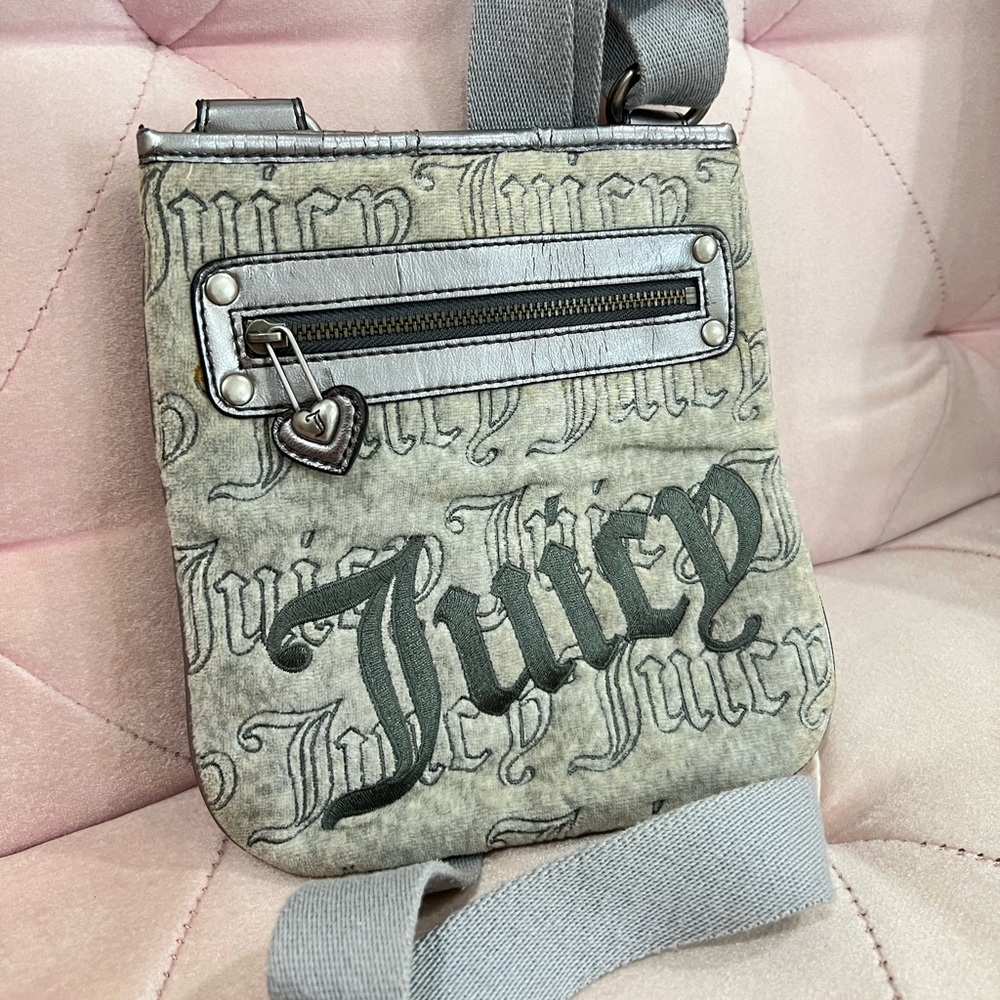 Y2K Vintage Juicy Couture Gray Crossbody Bag